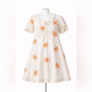 🦋 Urban Outfitters Cream Cottagecore Babydoll Dress | Size L 🦋